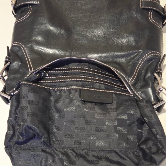 Michael Kors Brookville Large Hobo Black Leather Shoulder Bag - Picture 13 of 16